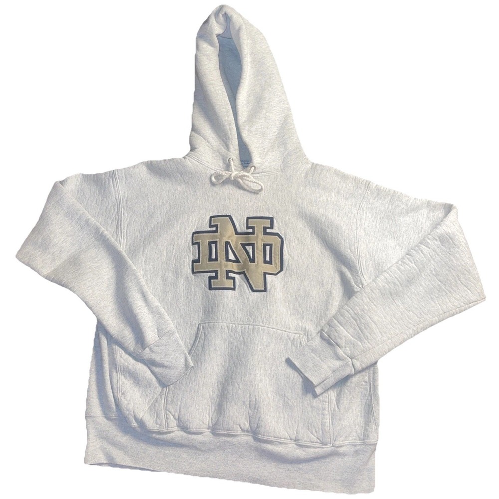 ViTG  Notre Dame Hoodie Size L Hammes Bookstore Fighting Irish Made in USA Heavy